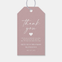 Eenvoudig elegant mosterd roze huwelijk bedankt