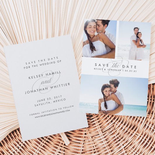 Eenvoudig Elegant Multi Photo Save the Date