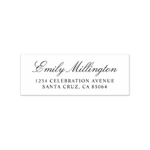 Eenvoudig Elegant Name Script Return-adres Rubberstempel