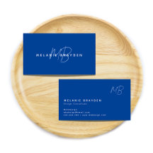 Eenvoudig Elegant Navyblauw Minimalistisch Dubbel 