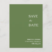 eenvoudig elegant niet foto sparen het datumbriefk briefkaart (Voorkant)