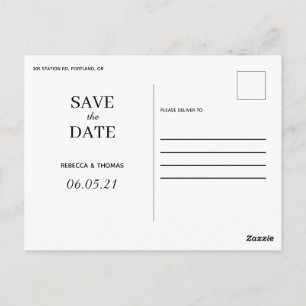 eenvoudig elegant niet foto sparen het datumbriefk briefkaart