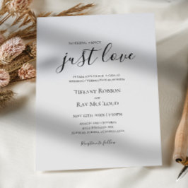 Eenvoudig elegant niets Fancy gewoon liefdeshuweli Kaart