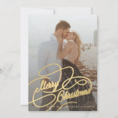 Eenvoudig elegant, nieuw, prettig kerstfeest feestdagenkaart (Voorkant)