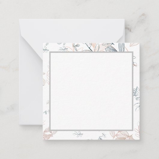 Eenvoudig elegant notitiekaartje (Voorkant)