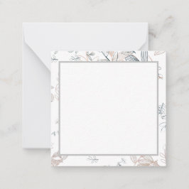 Eenvoudig elegant notitiekaartje