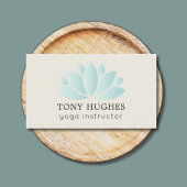 Eenvoudig Elegant Old White Turquoise Lotus Icon Y Visitekaartje