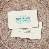 Eenvoudig Elegant Old White Turquoise Lotus Icon Y Visitekaartje