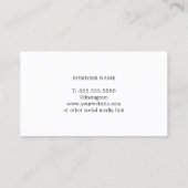 Eenvoudig Elegant Old White Turquoise Lotus Icon Y Visitekaartje (Achterkant)