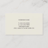 Eenvoudig Elegant Old White Turquoise Lotus Icon Y Visitekaartje (Achterkant)