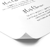 Eenvoudig Elegant Onderschrift Dranken Bord Poster (Hoek)