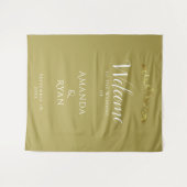 Eenvoudig Elegant Ornament Welkom Huwelijk Achterg Wandkleed (Voorkant (horizontaal))