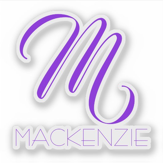 Eenvoudig Elegant Paars, aangepast Sticker (Voorkant)