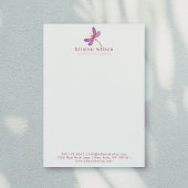 Eenvoudig & Elegant Paarse libel Letterhead Briefhoofd
