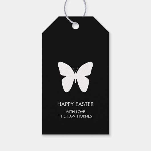 Eenvoudig Elegant Pasen Cadeaulabel (Voorkant)
