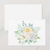 Eenvoudig Elegant Pastel Bloemen Boeket Flat Notitiekaartje (Voorkant / Achterkant)