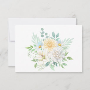 Eenvoudig Elegant Pastel Bloemen Boeket Flat Notitiekaartje