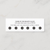 Eenvoudig Elegant Pastel Wit Faux Goud Hart Klantenkaartje (Achterkant)