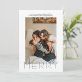 Eenvoudig Elegant, persoonlijk kerstfeest Feestdagenkaart (Staand voorkant)