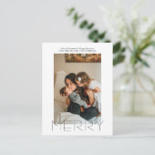 Eenvoudig Elegant, persoonlijk kerstfeest Feestdagenkaart (Staand voorkant)