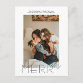 Eenvoudig Elegant, persoonlijk kerstfeest Feestdagenkaart (Voorkant)