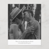 Eenvoudig Elegant Photo Budget Weddenschap Save th (Achterkant)