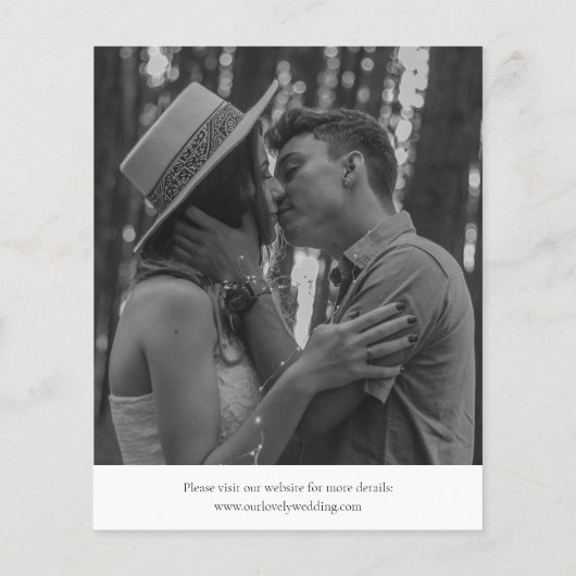 Eenvoudig Elegant Photo Budget Weddenschap Save th (Achterkant)