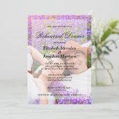 Eenvoudig Elegant Photo Minimalist Rehearings Dinn Kaart (Staand voorkant)