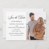 Eenvoudig Elegant Photo Wedding 2 Save The Date (Achterkant)