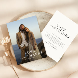 Eenvoudig Elegant Photo Wedding Bedankkaart