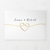 Eenvoudig Elegant Photo Wedding Drieluik Uitnodiging (Cover)