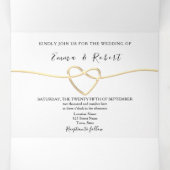 Eenvoudig Elegant Photo Wedding Drieluik Uitnodiging (Binnenkant midden)