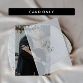 Eenvoudig Elegant Photo Wedding Kaart