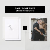 Eenvoudig Elegant Photo Wedding Kaart