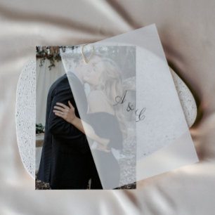 Eenvoudig Elegant Photo Wedding Kaart