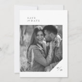 Eenvoudig Elegant Photo Wedding Save The Date (Voorkant)