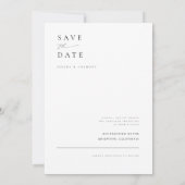 Eenvoudig Elegant Photo Wedding Save The Date (Achterkant)