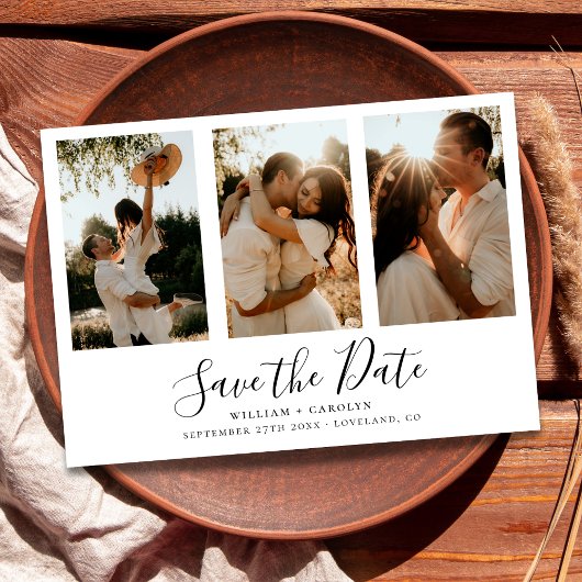 Eenvoudig Elegant Photo Wedding Save The Date