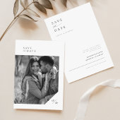 Eenvoudig Elegant Photo Wedding Save The Date