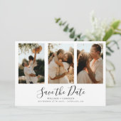 Eenvoudig Elegant Photo Wedding Save The Date (Staand voorkant)