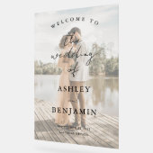 Eenvoudig Elegant Photo Welcome Wedding Acryl Bord (Hoek)