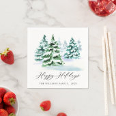 Eenvoudig Elegant Pine Tree-kerstfeestdag Servet (Insitu)