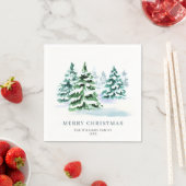 Eenvoudig Elegant Pine Tree-kerstfeestdag Servet (Insitu)