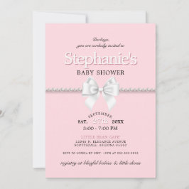 Eenvoudig Elegant Pink Glam Tiffany Baby shower Kaart