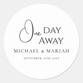 Eenvoudig Elegant Proefhuwelijk Dinner één dag voo Ronde Sticker