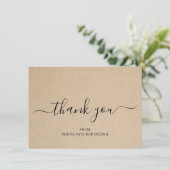 Eenvoudig elegant Professional Business Rustic Bedankkaart (Staand voorkant)
