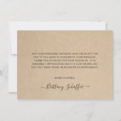 Eenvoudig elegant Professional Business Rustic Bedankkaart (Achterkant)