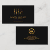 Eenvoudig Elegant Professional Gold Egekwalificeer Visitekaartje (Voorkant / Achterkant)