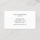 Eenvoudig Elegant Professioneel Grijs Visitekaartje (Achterkant)