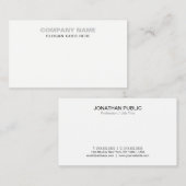 Eenvoudig Elegant Professioneel Modern Wit Visitekaartje (Voorkant / Achterkant)